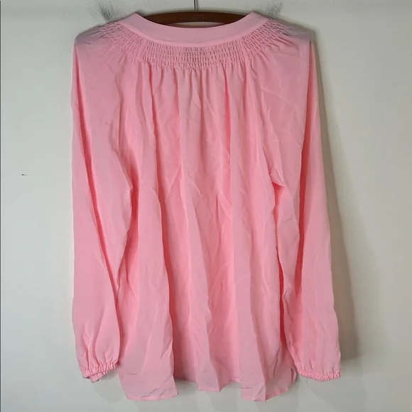 LILLY PULITZER Elsa Silk Top Light Pink Size Large - Picture 6 of 16